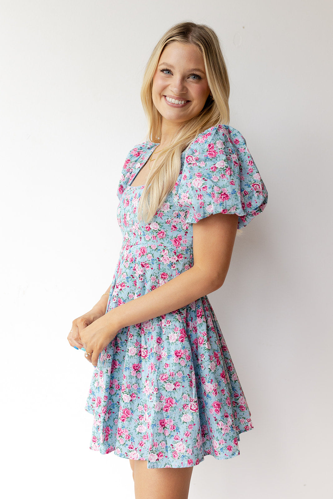 mode, in the clouds mini dress