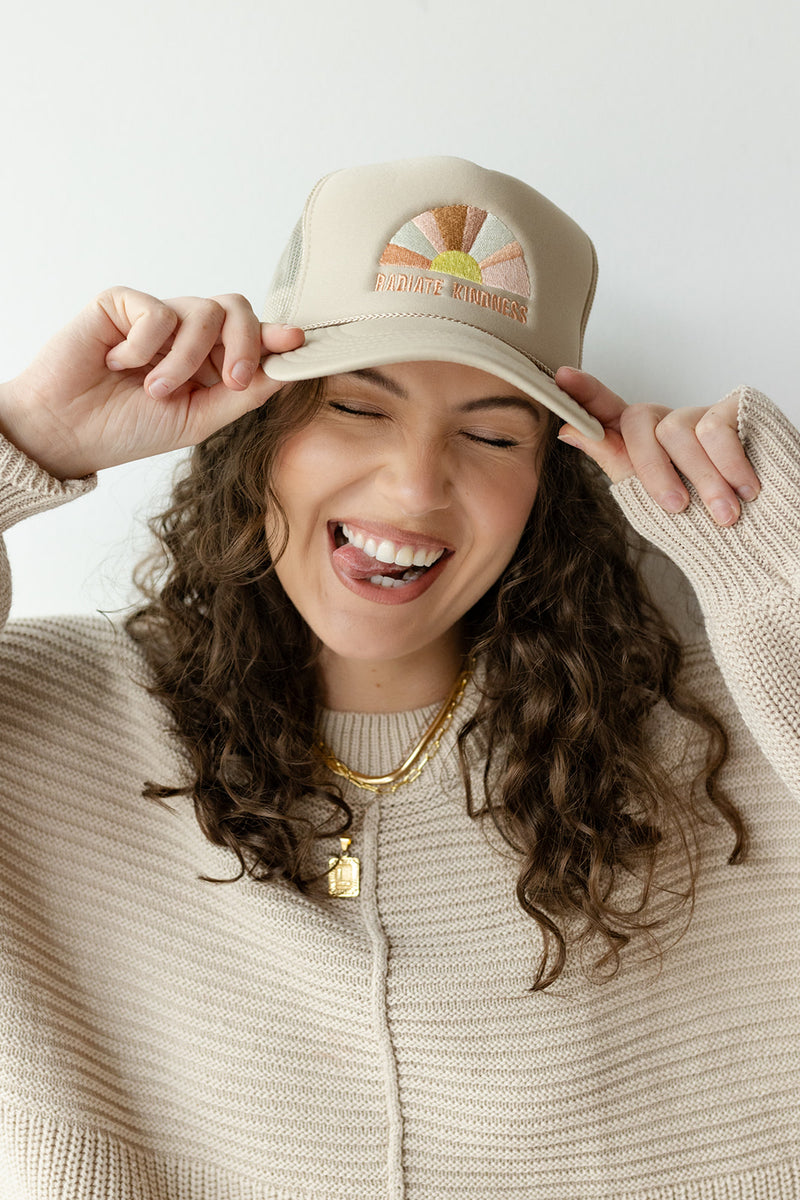 mode, radiate kindness hat
