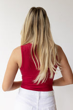 mode, round neck sleeveless bodysuit