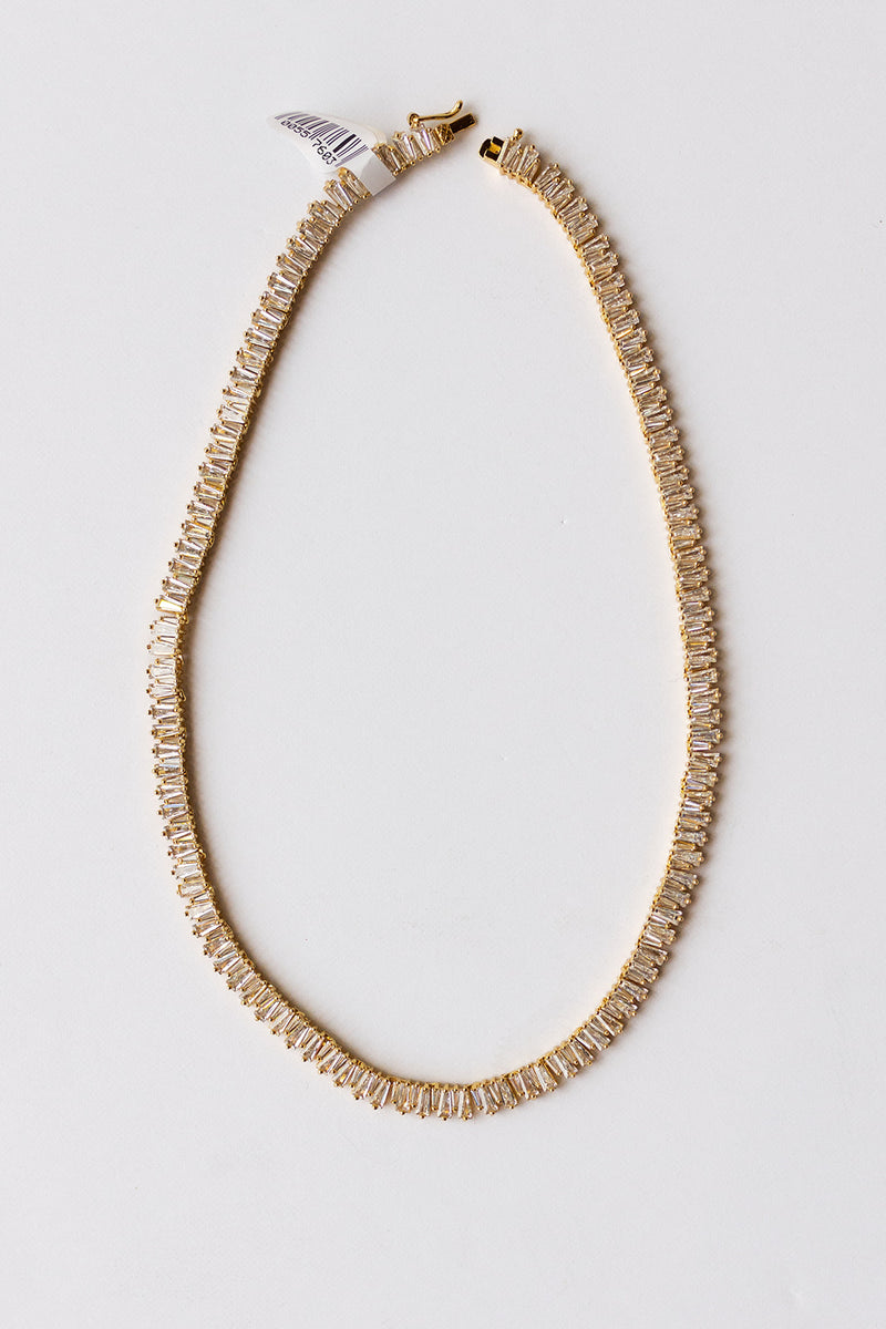 mode, reign tennis necklace