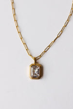 gemma necklace, crystal