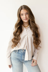 danny striped button up