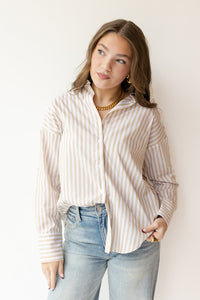 danny striped button up