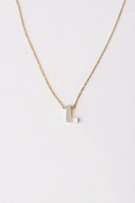 mother of pearl initial necklace