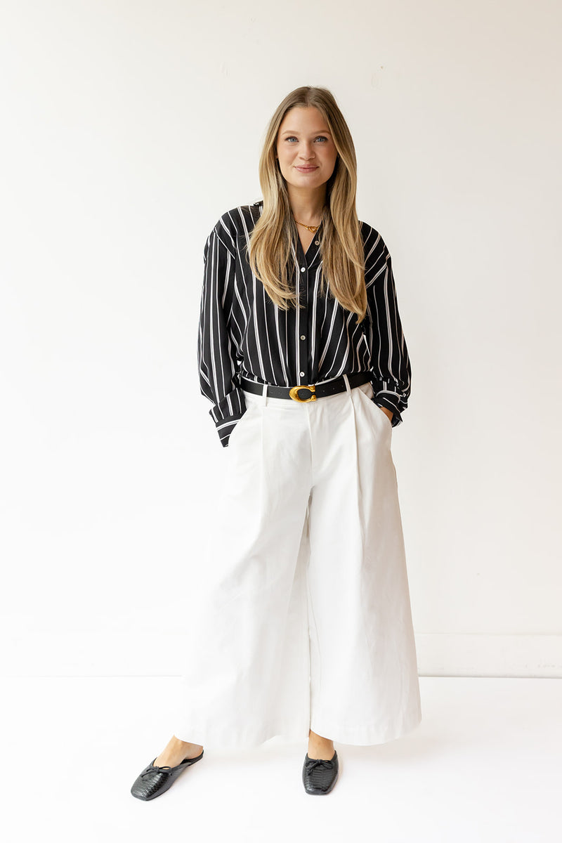 aaliyah striped blouse