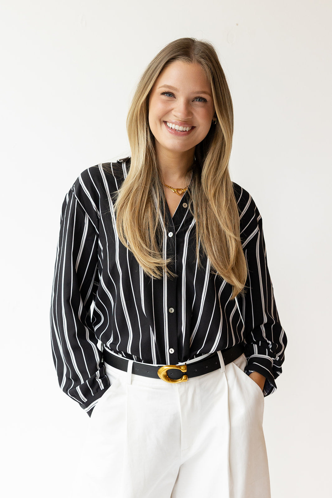 aaliyah striped blouse