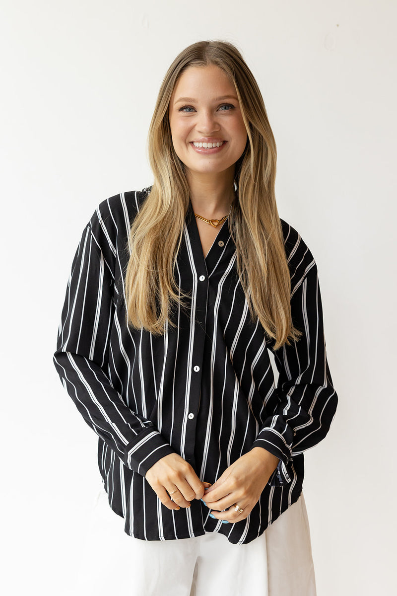 aaliyah striped blouse