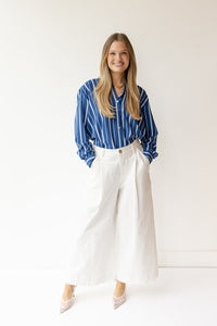 aaliyah striped blouse