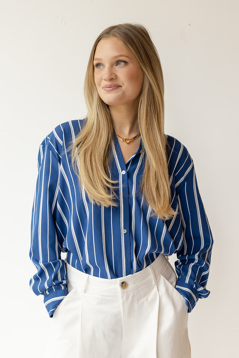 aaliyah striped blouse