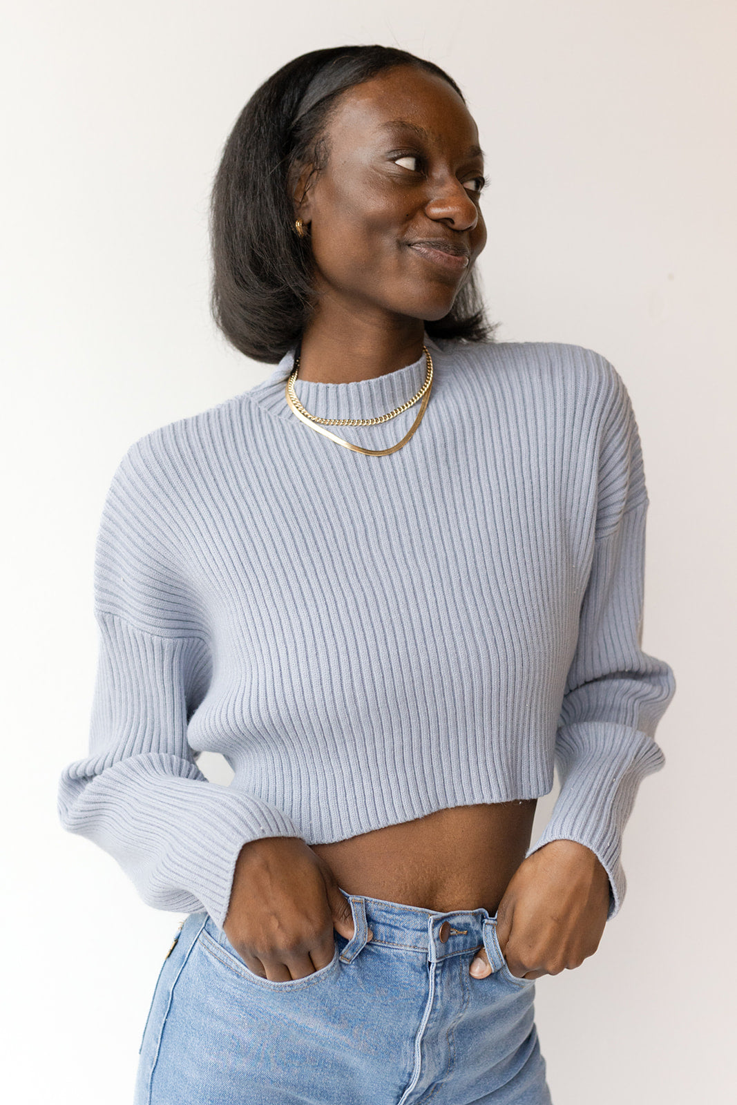 mode, ramona crop sweater