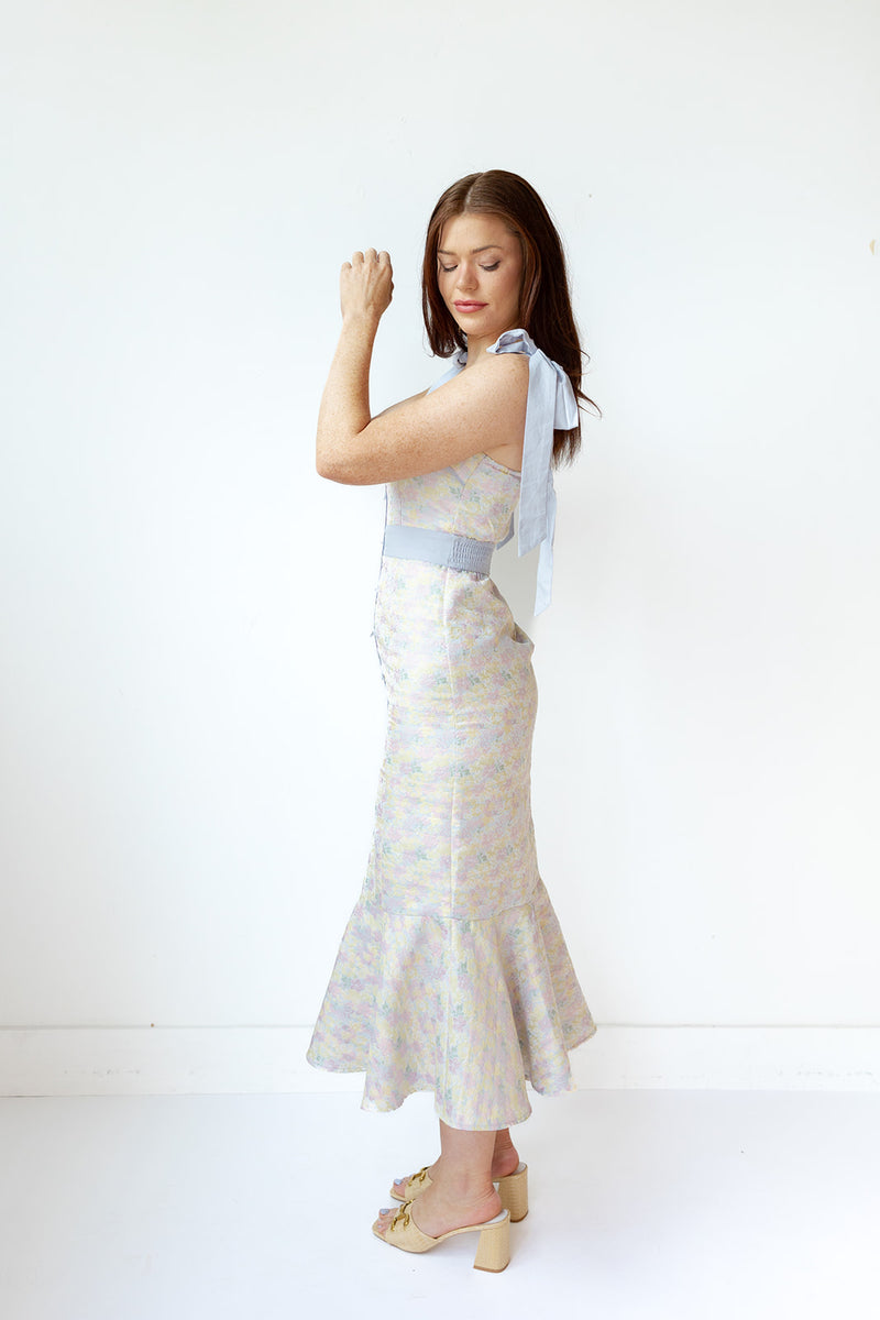 marjorie floral midi dress