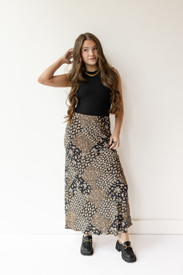 she's lovely floral skirt