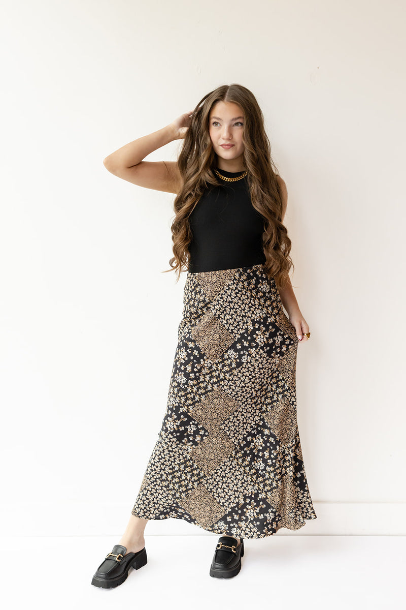 she's lovely floral skirt