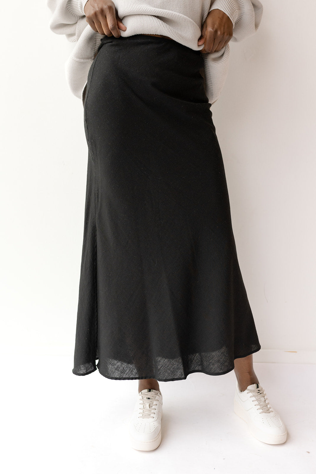 mode, liv linen skirt
