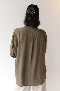 mode, see through button down shirt