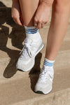 mode, retro striped socks