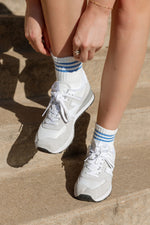 mode, retro striped socks