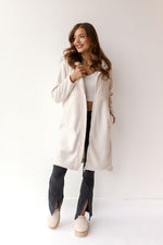 mode, longline sherpa jacket