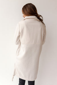 mode, longline sherpa jacket