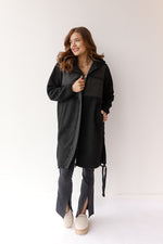 mode, longline sherpa jacket