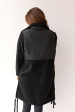 mode, longline sherpa jacket