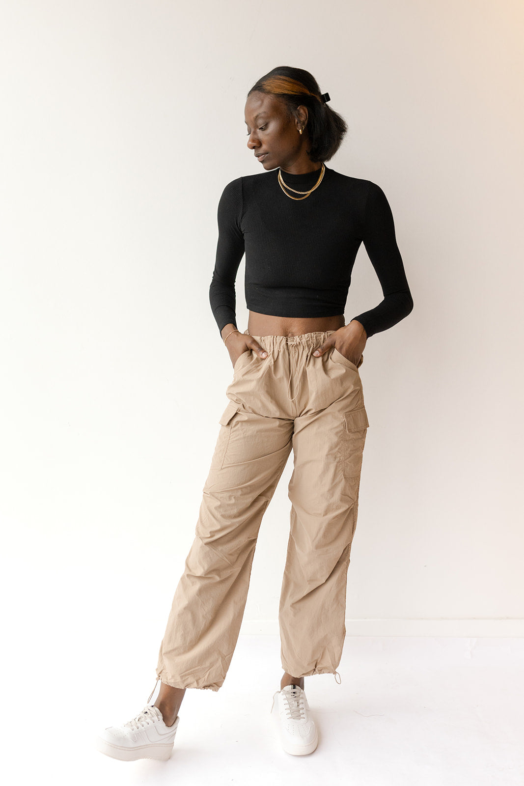 mode, portia parachute pants