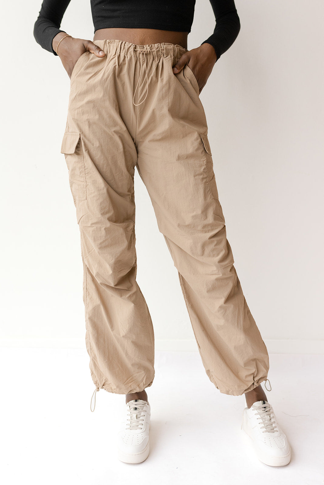 mode, portia parachute pants