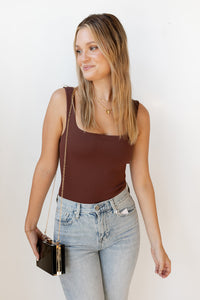 mode, fair + square neck bodysuit