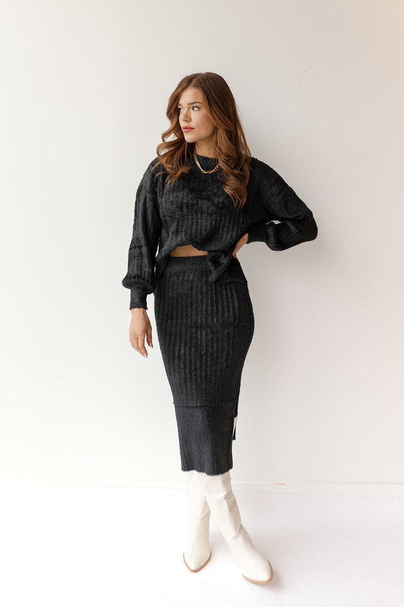 mode, samiri sweater skirt