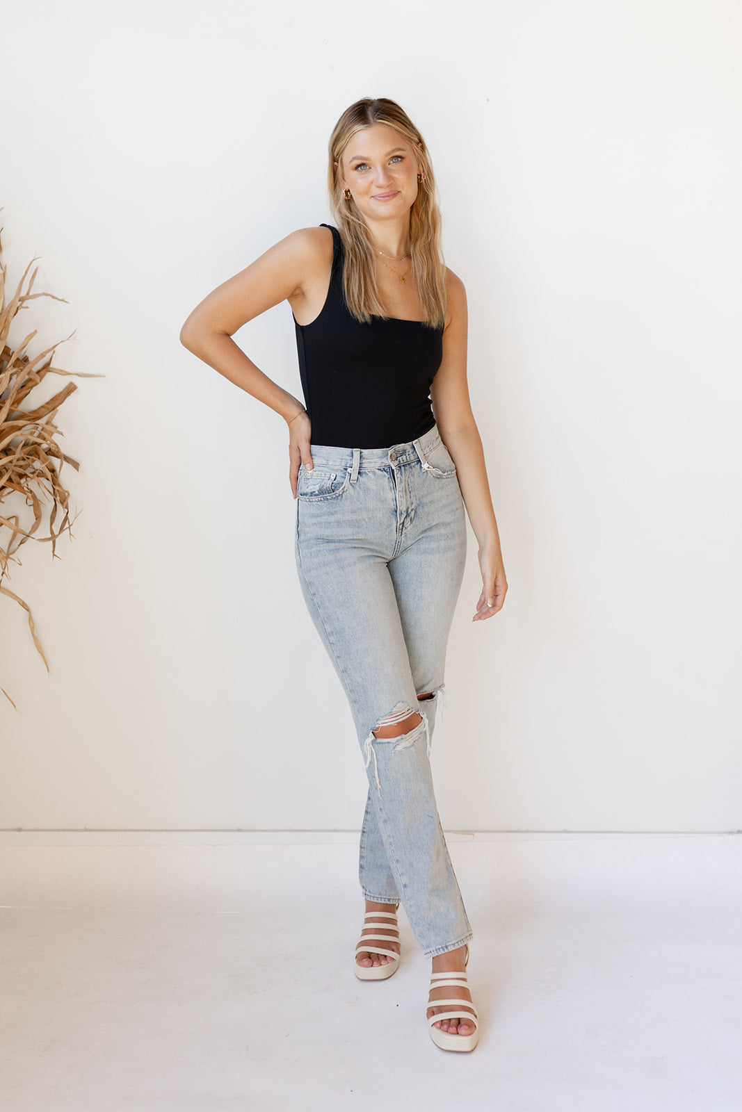 mode, fair + square neck bodysuit
