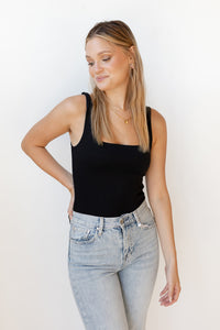 mode, fair + square neck bodysuit