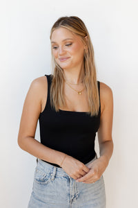 mode, fair + square neck bodysuit