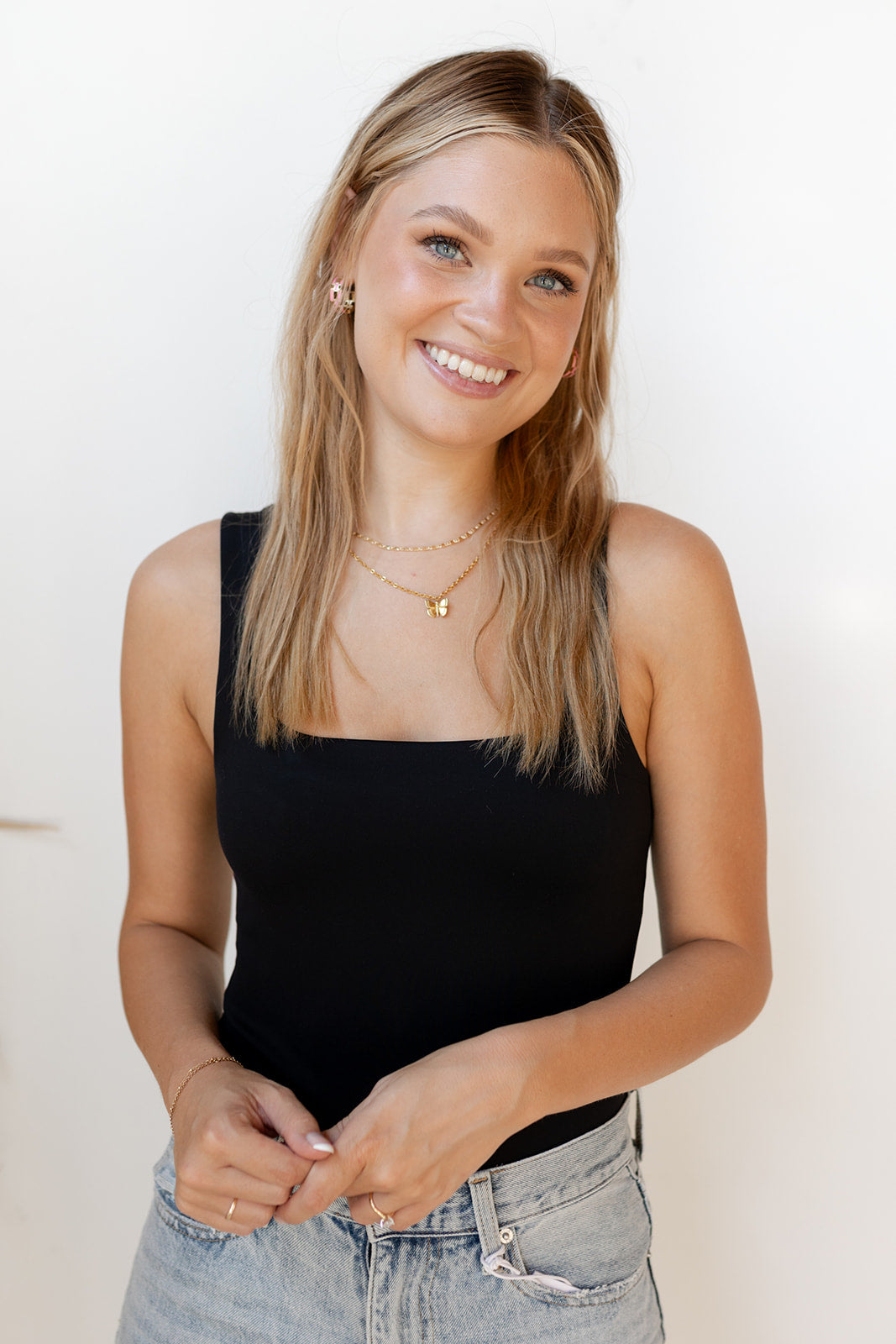 mode, fair + square neck bodysuit