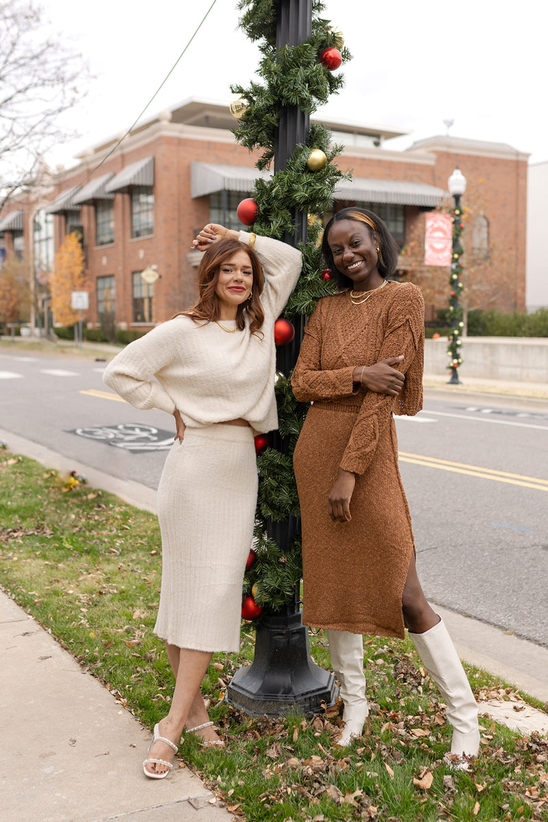 mode, samiri sweater skirt