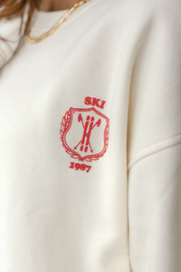 mode, apres ski club sweatshirt