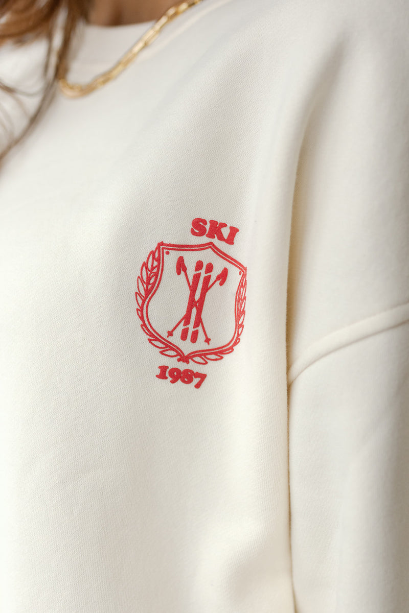 mode, apres ski club sweatshirt