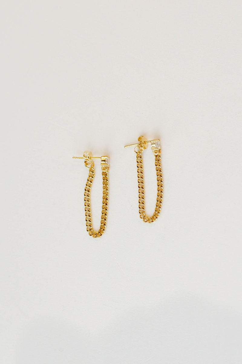 mode, caro loop earrings