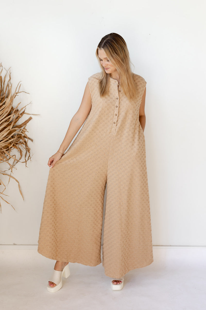 mode, nellie checkered jumpsuit
