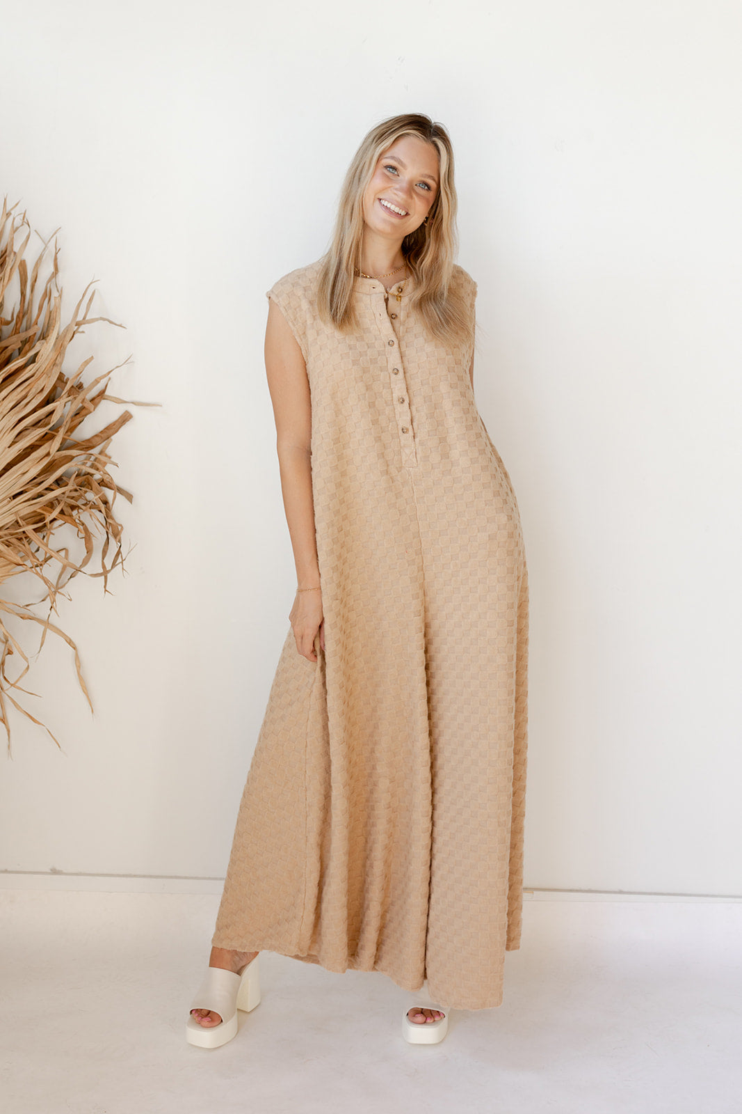 mode, nellie checkered jumpsuit