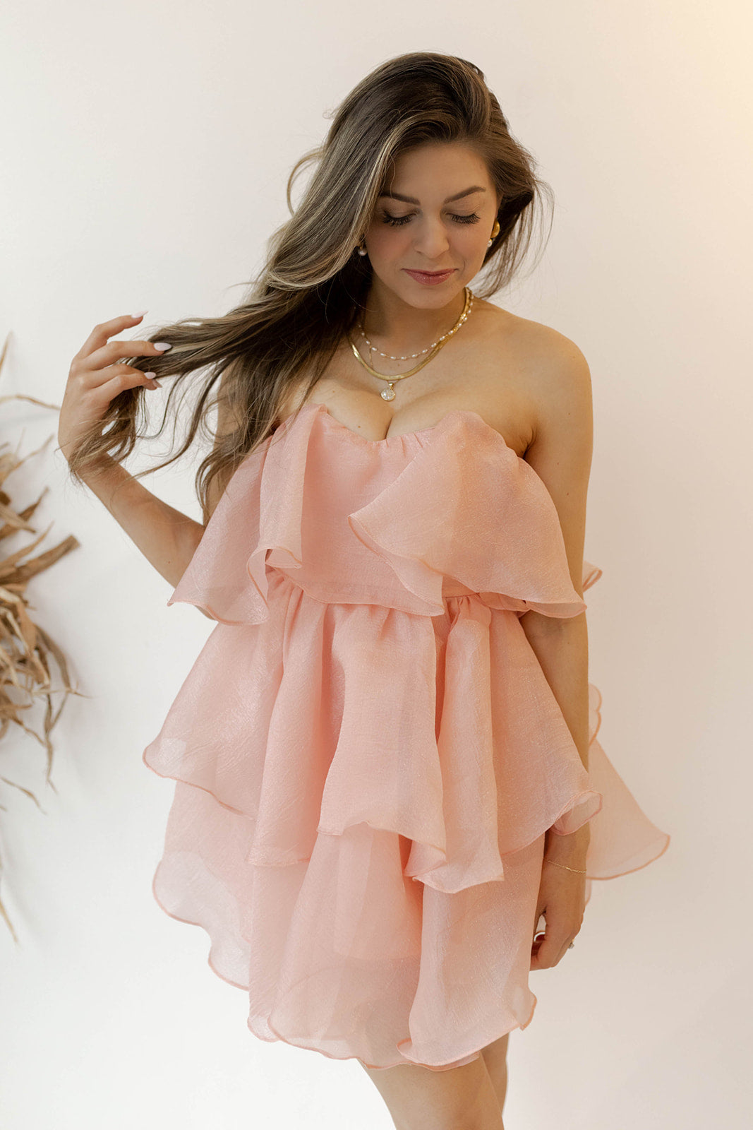 mode, roselyn tiered mini dress