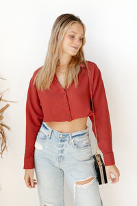 mode, carolina collared crop top