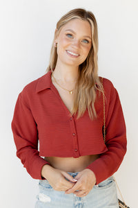 mode, carolina collared crop top