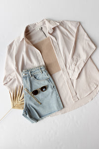mode, classic oversized button down
