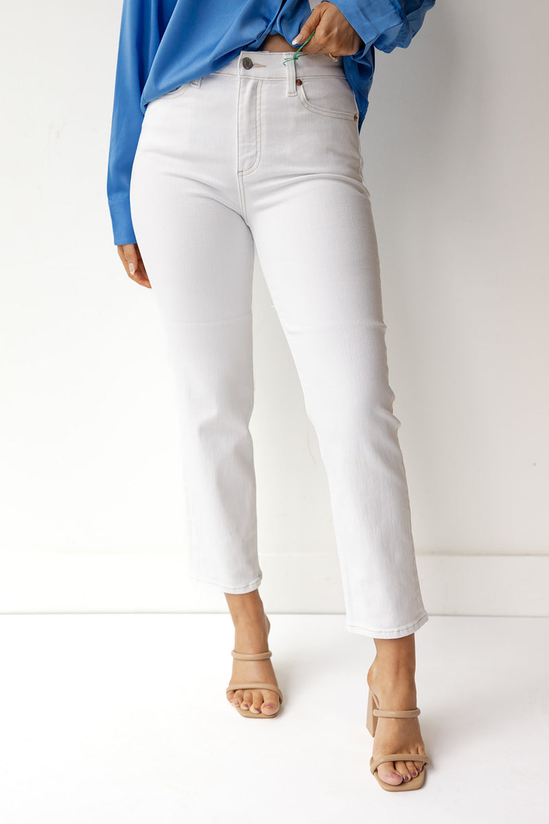 mode, monroe high rise crop jeans
