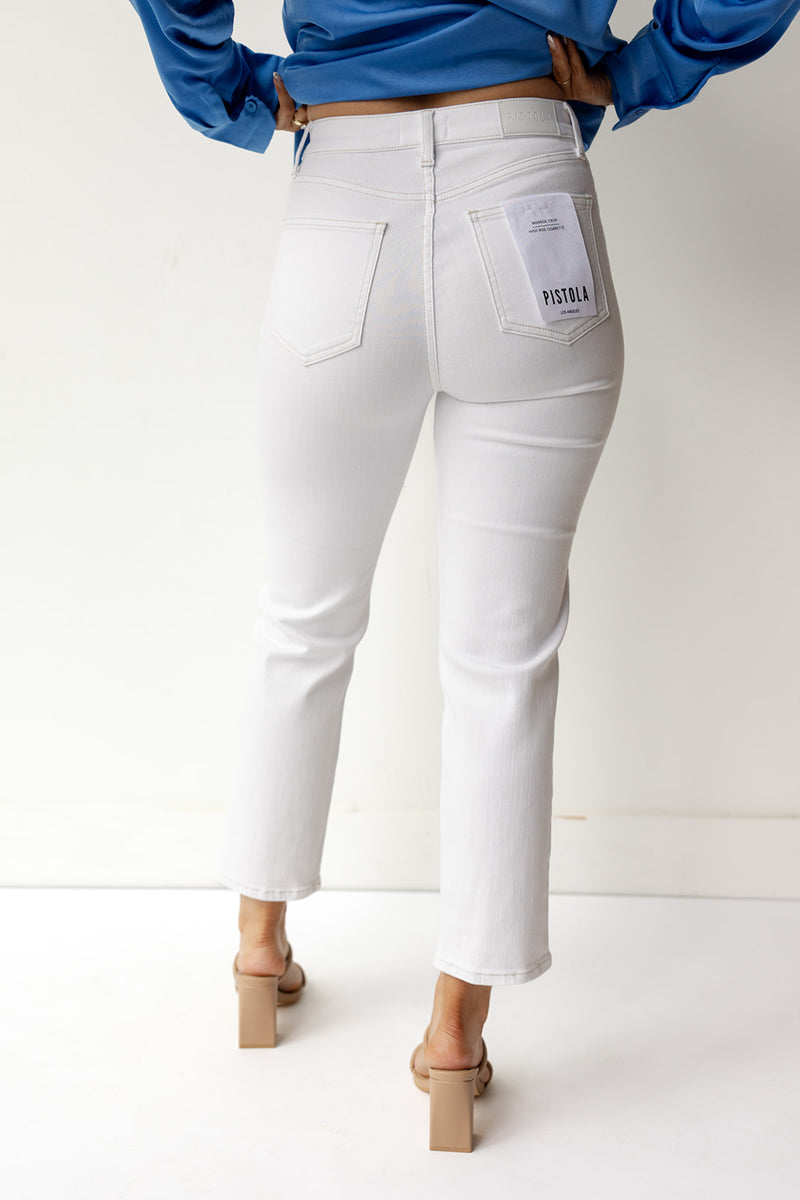 mode, monroe high rise crop jeans