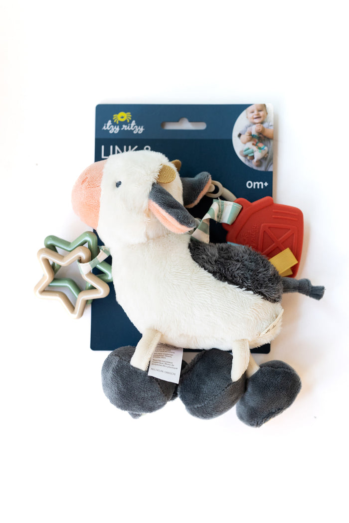 mode, cow activity plush teether