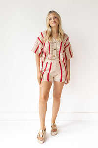 mode, hailey knit sweater shorts