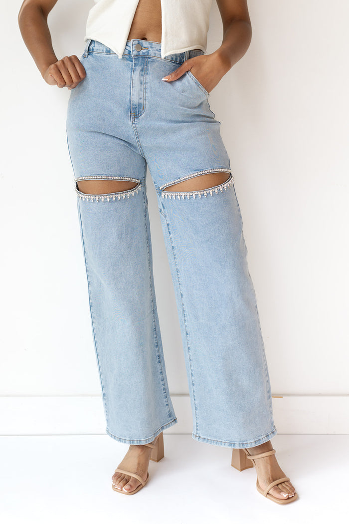 mode, danica rhinestone jeans