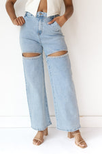 mode, danica rhinestone jeans