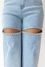 mode, danica rhinestone jeans